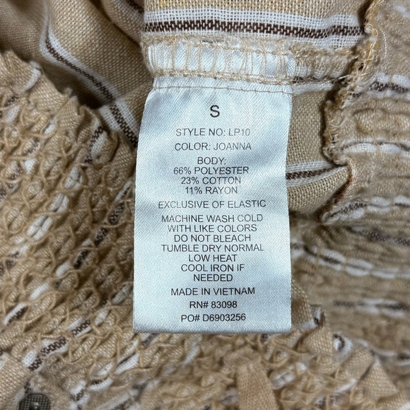 Ci Sono | Linen Collection Striped Wide-Leg Pants - Picture 8 of 9